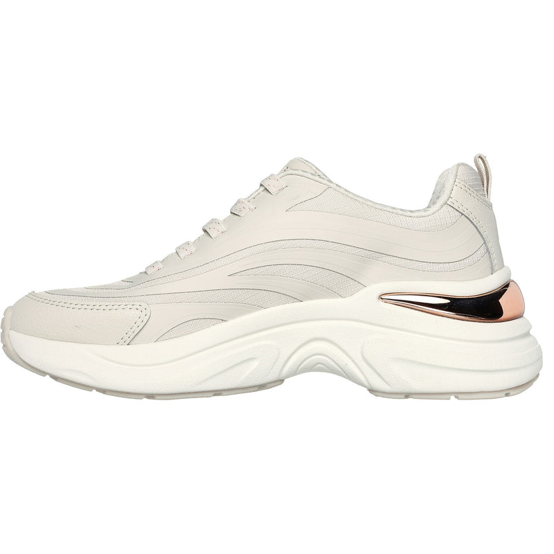 Skechers Womens Hazel Step N Flow 177575-NAT Natural Lace Up Shoe