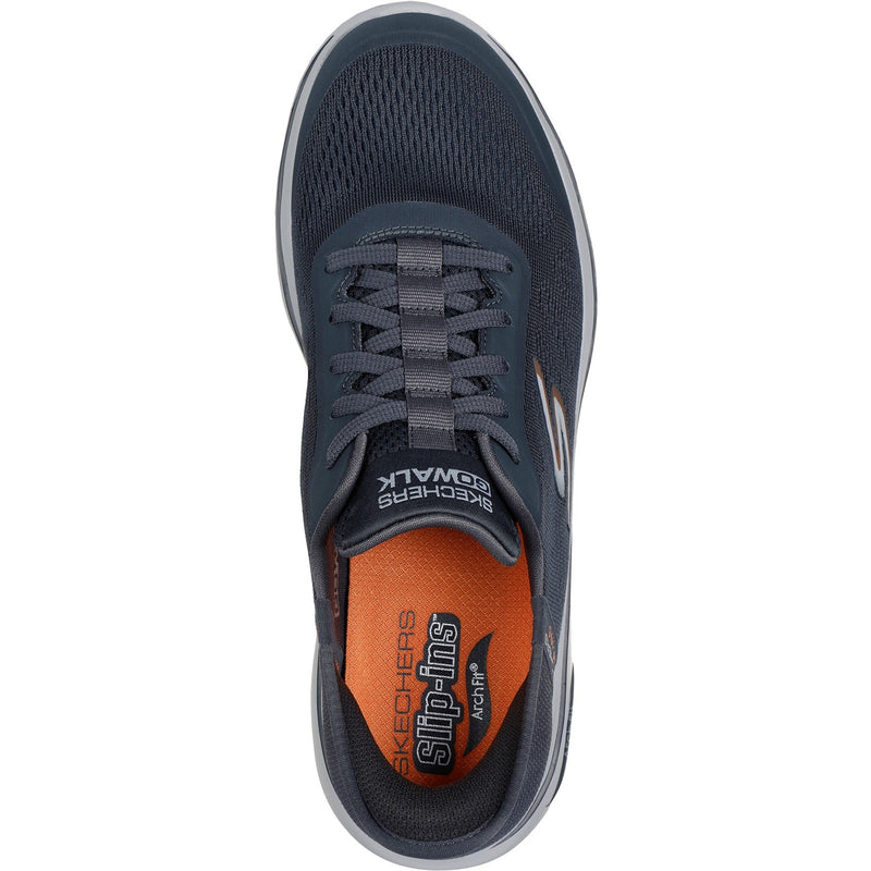 Skechers Mens Arch Fit 2.0 Simplicity 2 216602-CCOR Charcoal/Orange Lace Up Shoe