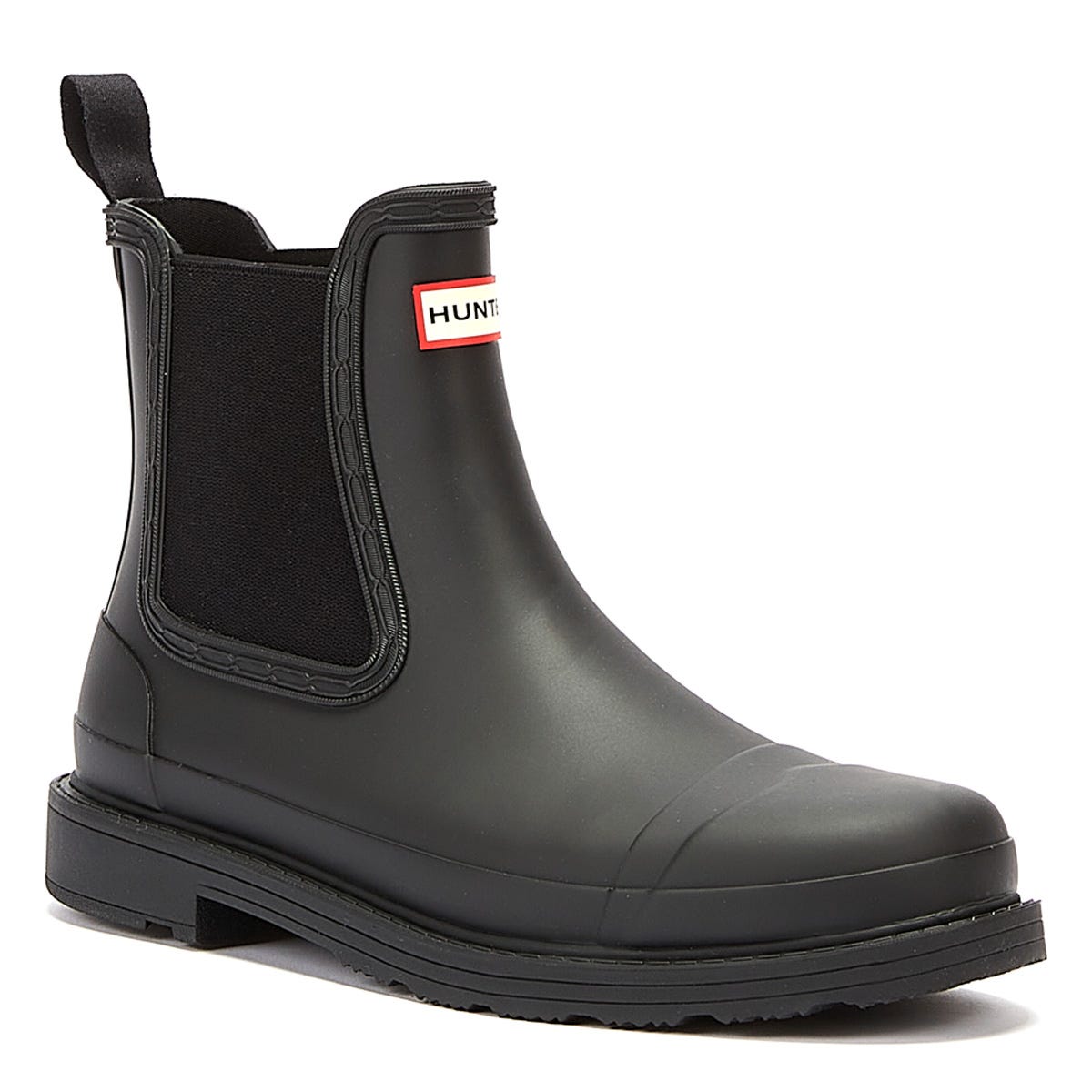 Hunter Commado Chelsea Womens Black Boots