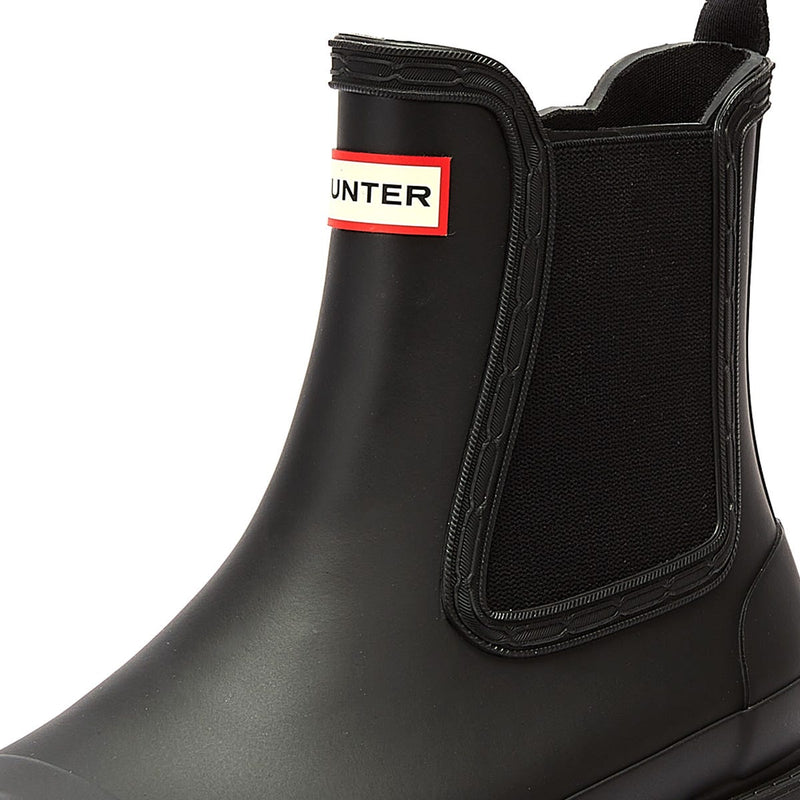 Hunter Commado Chelsea Womens Black Boots
