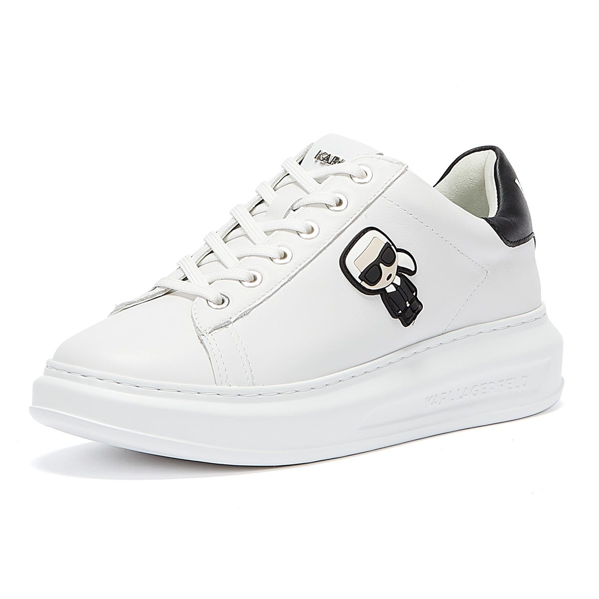 Karl Lagerfeld Ikonic Kapri Lo Lace Womens White Trainers