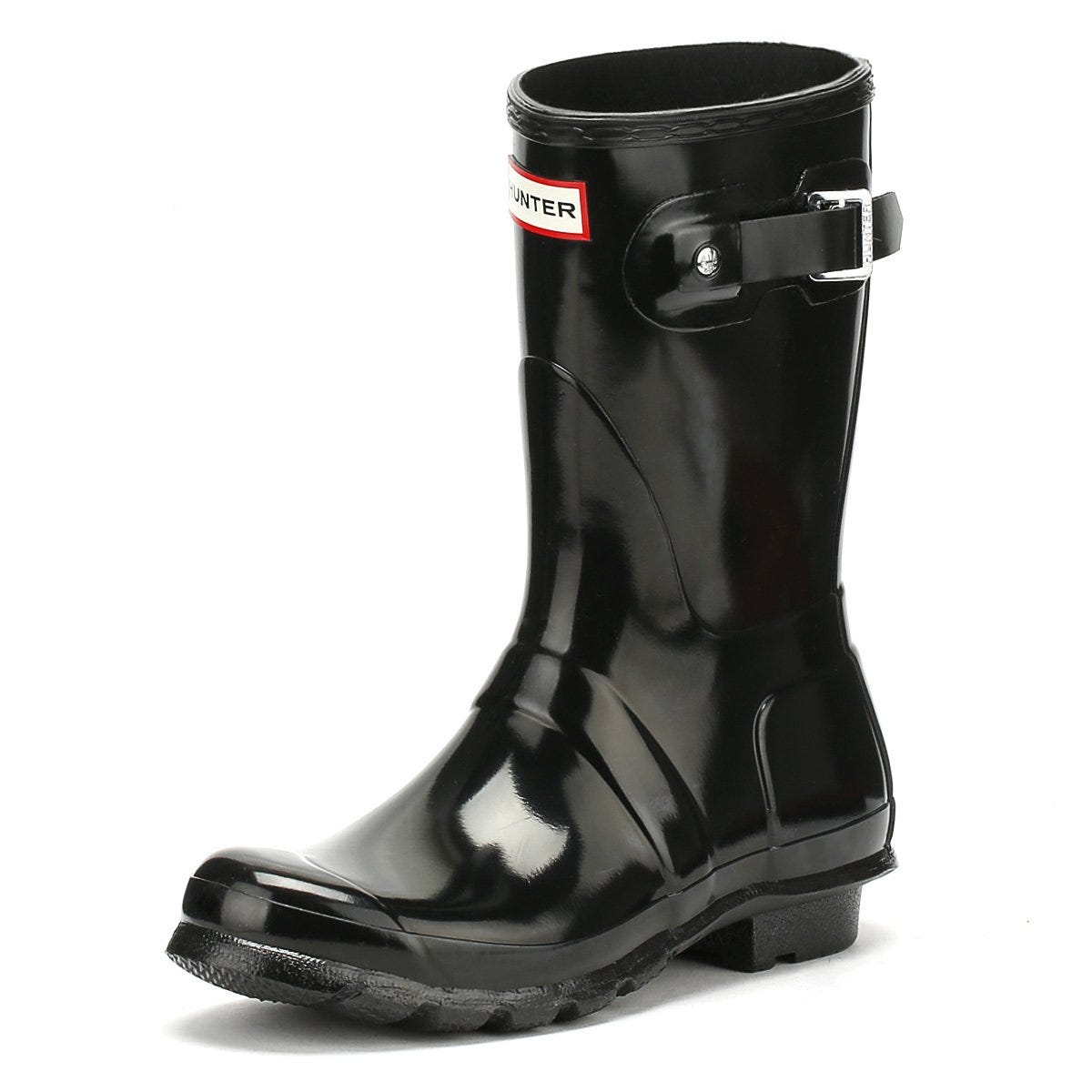 Hunter Original Short Gloss Womens Black Wellies