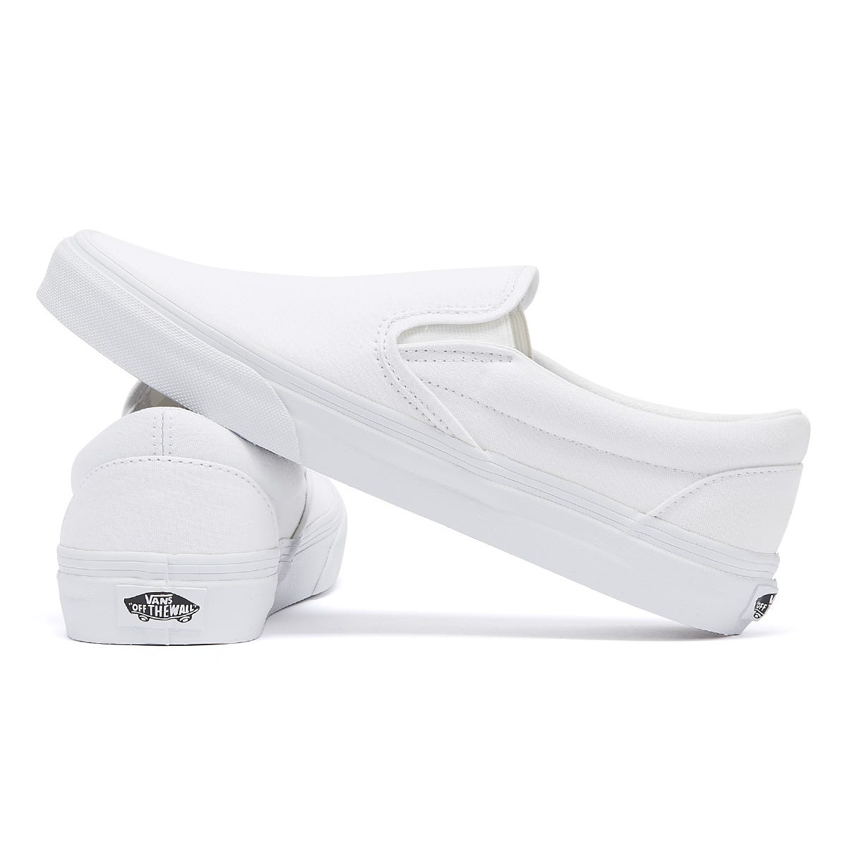 Vans Classic Slip on True White Canvas Trainers