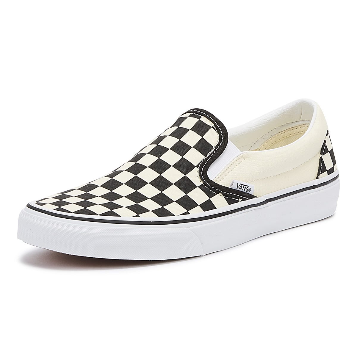 Vans Classic Slip-On Womens Black / White Checkerboard Canvas Trainers