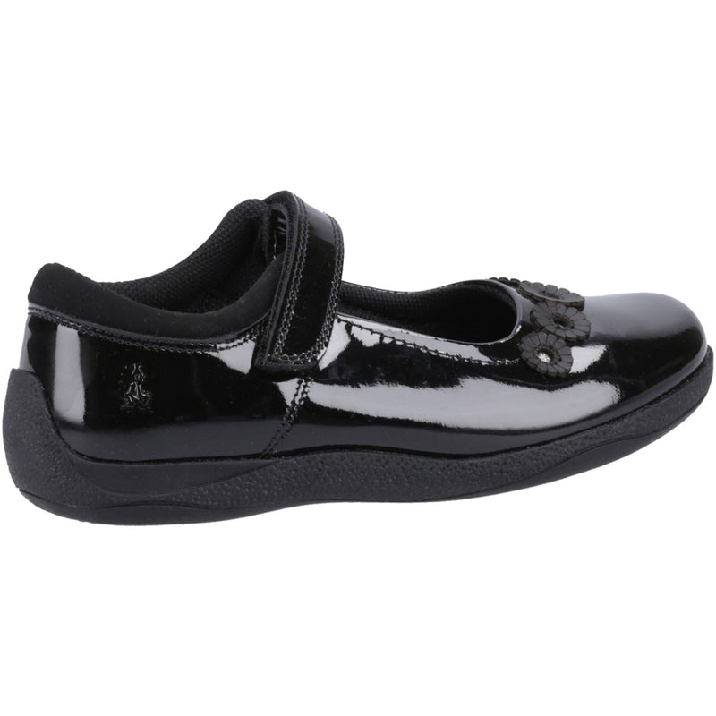 Hush Puppies Christina Patent Senior Girls's Black Shoes - UK 6