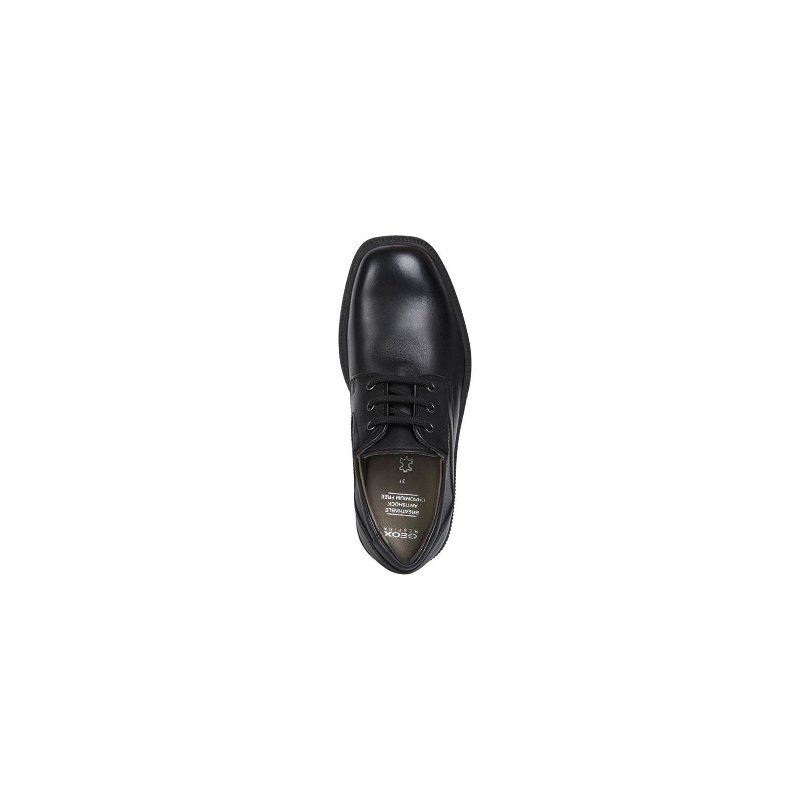 Geox Jr Federico Leather Boy's Black Lace-Up Shoes