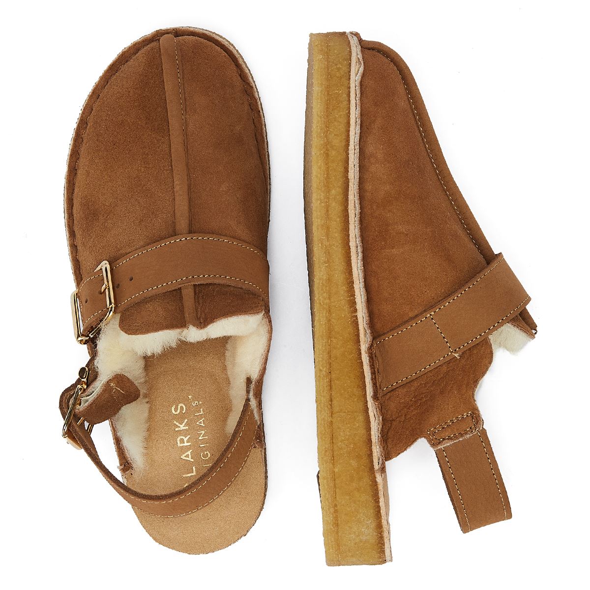 Clarks Originals Trek Mule Sling Lined Women's Caramel Comfort Shoes