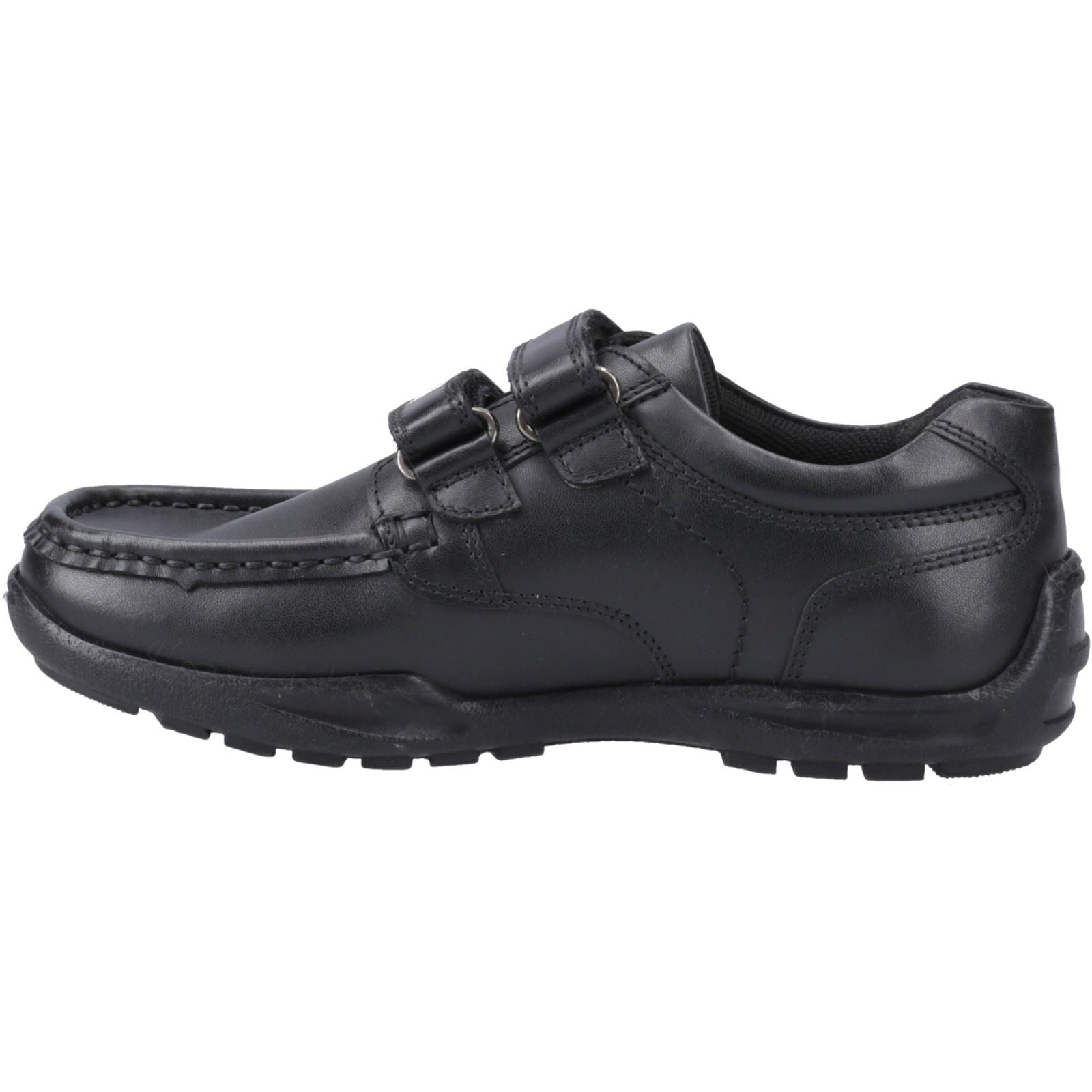 Hush Puppies Maddox Leather Boy's Black Moccasins Shoes