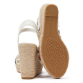 Tommy Hilfiger Corporate Wedge Ecru Women's White Sandal