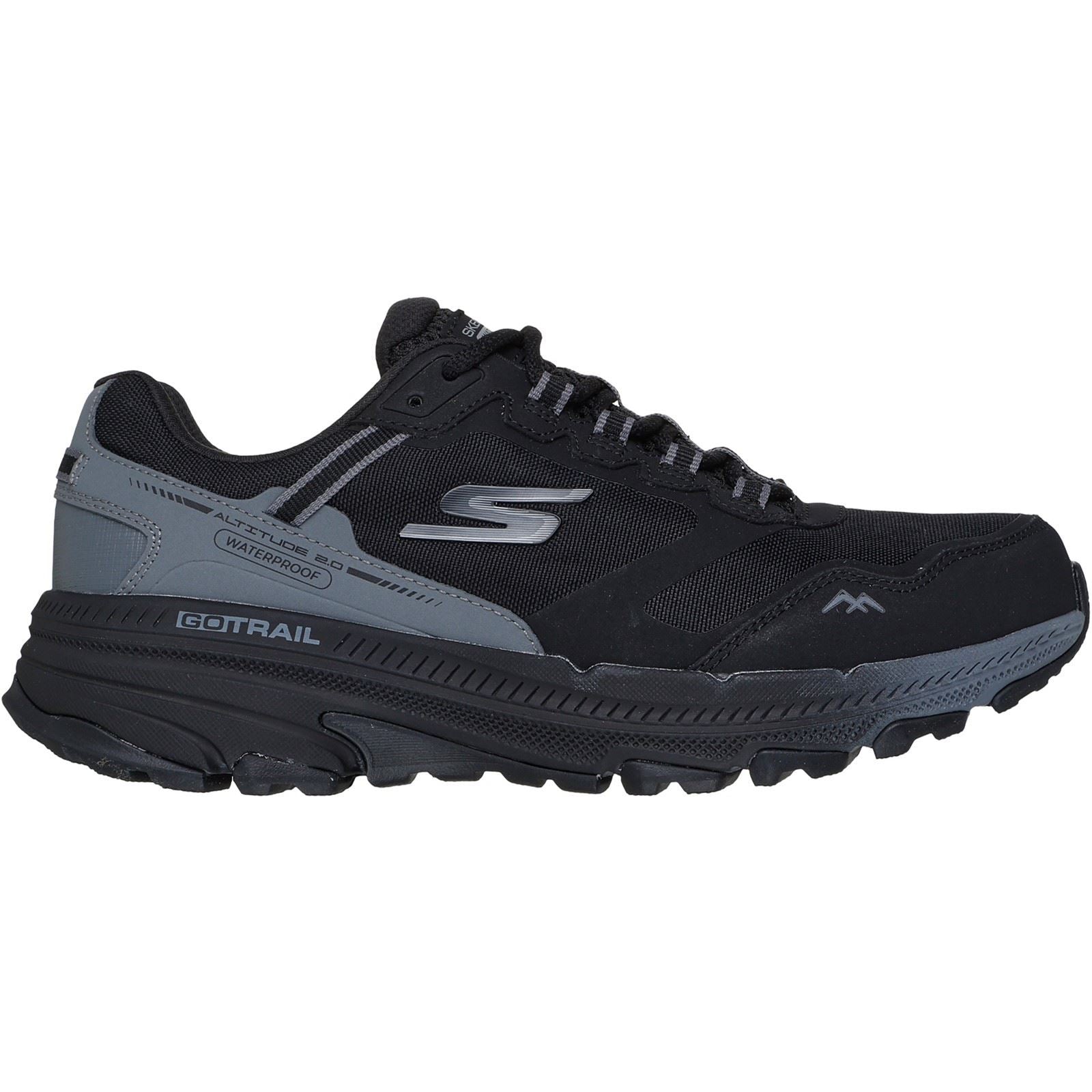 Skechers Performance Go Run Trail Altitude 2.0 Pine Ridge Leather Women's Black/Charcoal Hiking Boots
