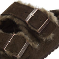 Birkenstock Arizona Shearling Mocca Bruin sandalen