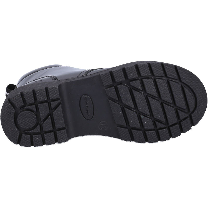 Hush Puppies Jolie Patent SNR Leather Girls's Black Boots