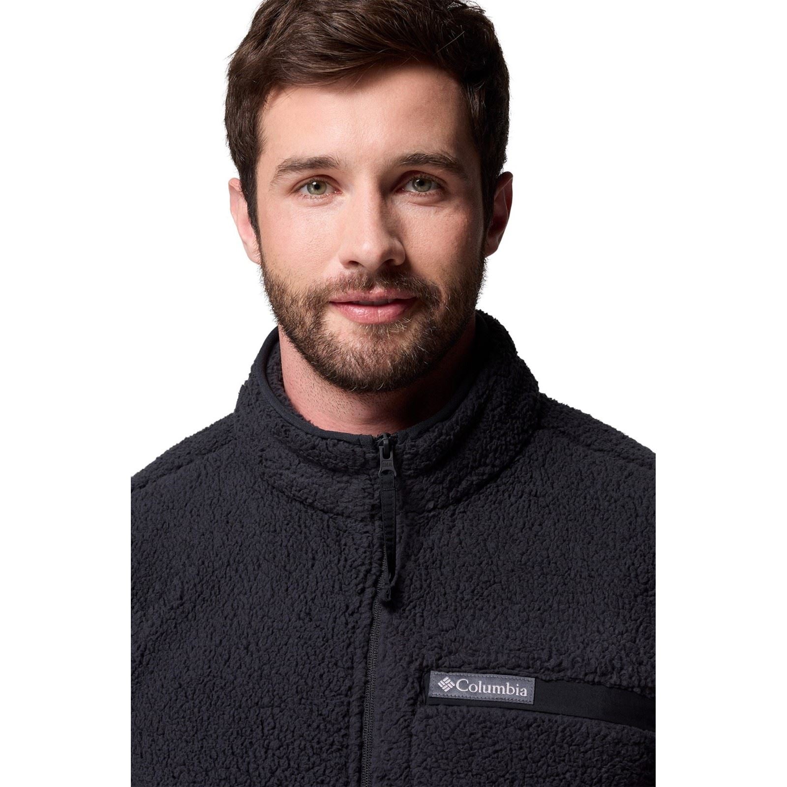 Columbia Rugged Ridge High Pile Full Zip Men's Black Fleece Jacket