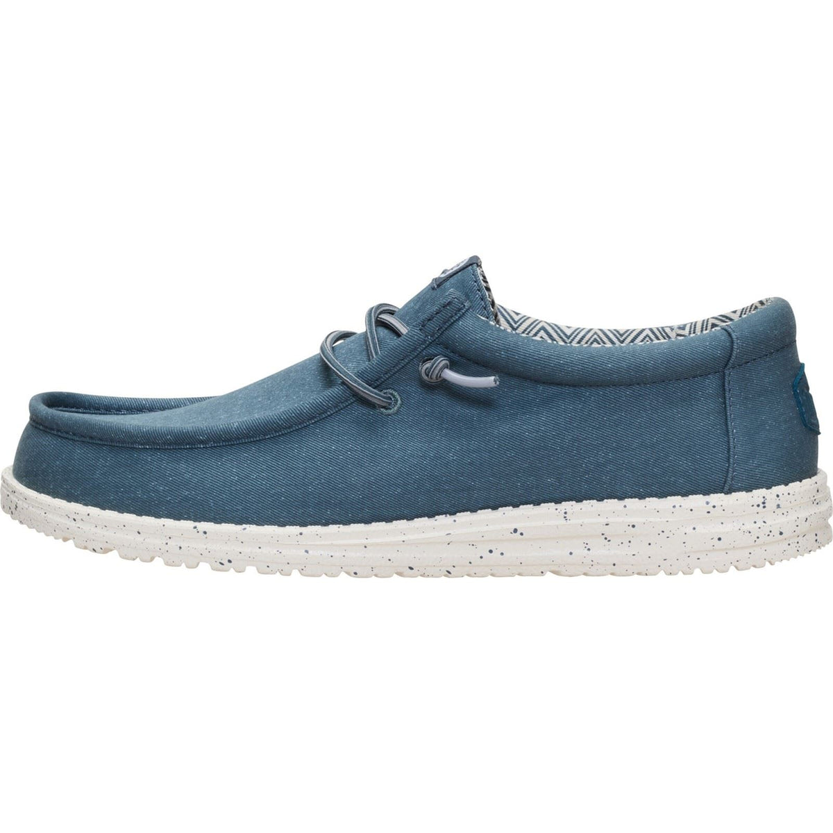 HEYDUDE Wally Stretch Cotton Men's Dark Slate Moccasins Shoes