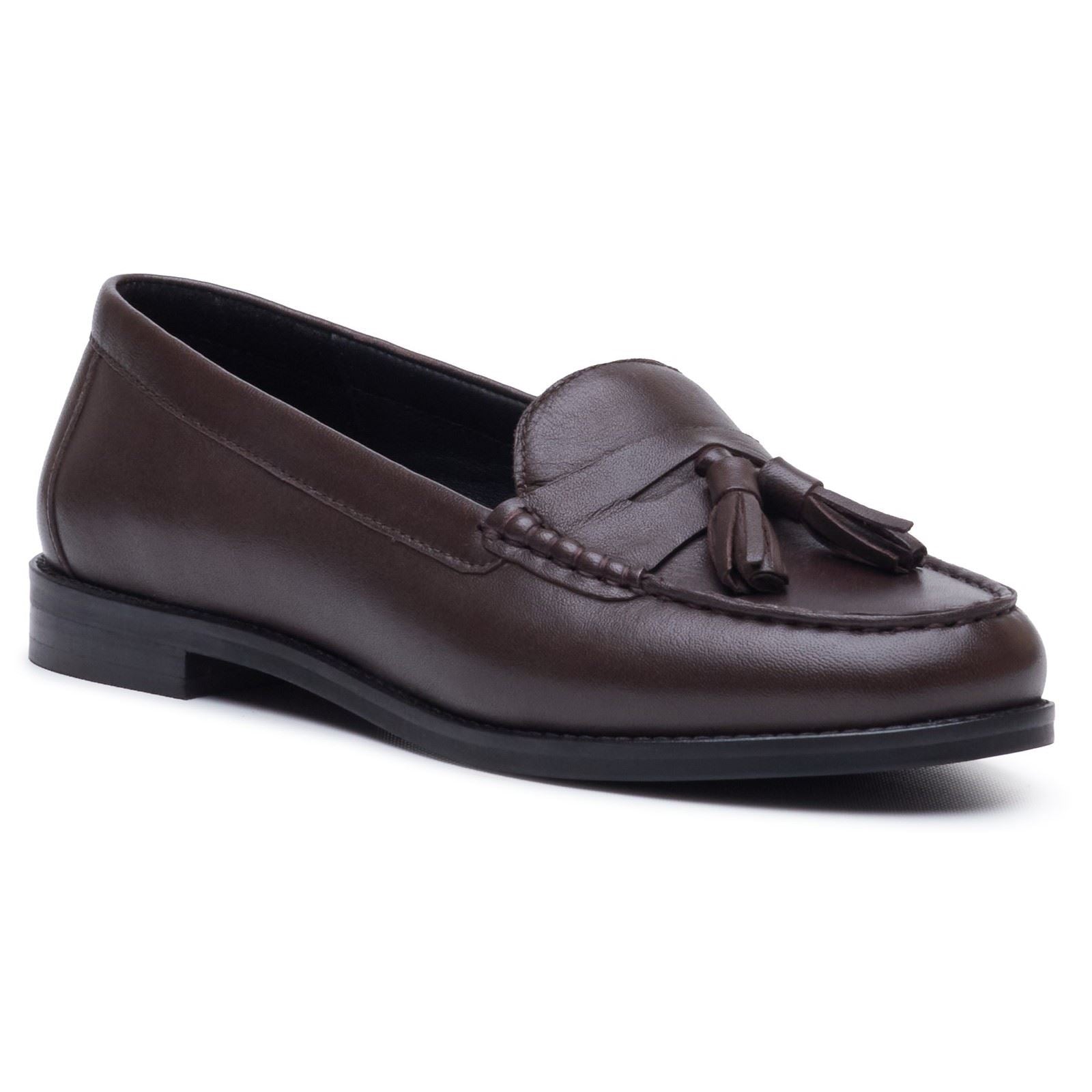 Hush Puppies Connie Leather Women's Chocolate Loafers