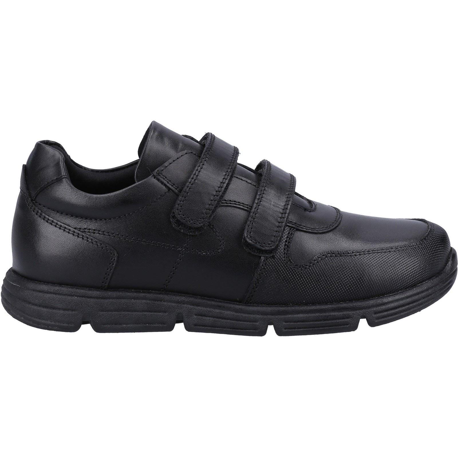 Hush Puppies Lucas JNR Leather Boys's Black Shoes