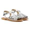 Tower London Hurache Leather Women's Silver Sandals