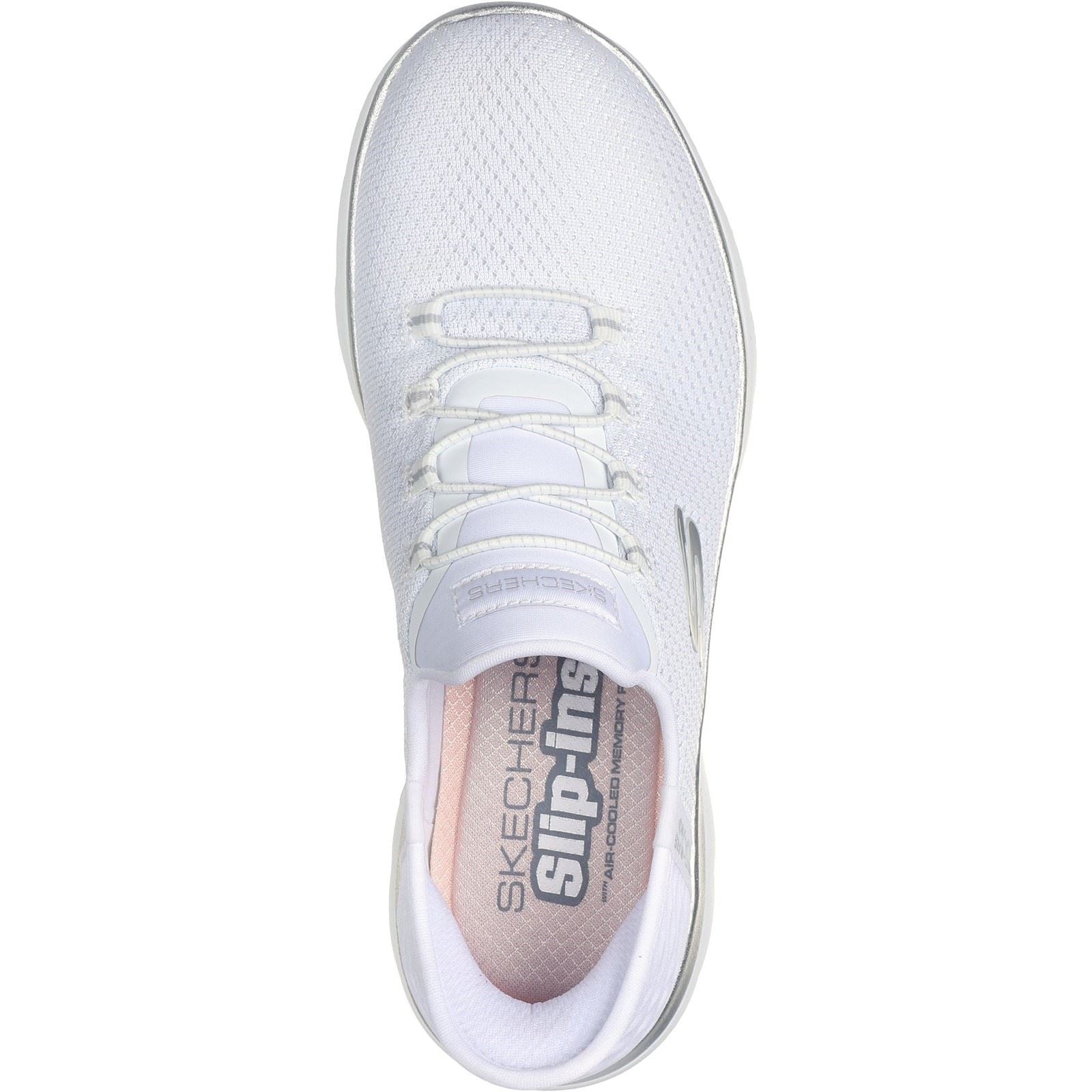 Skechers Summits Diamond Dream Textile Women's White/Silver Trainers