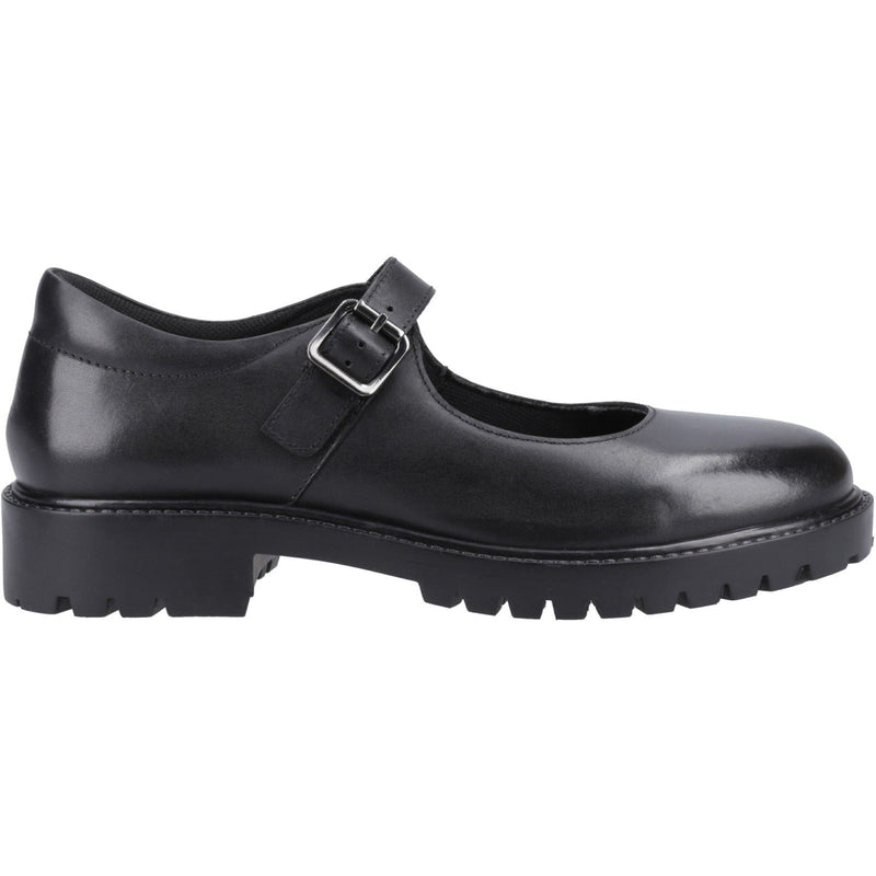 Hush Puppies Aurora Senior Leather Girls's Black Shoes