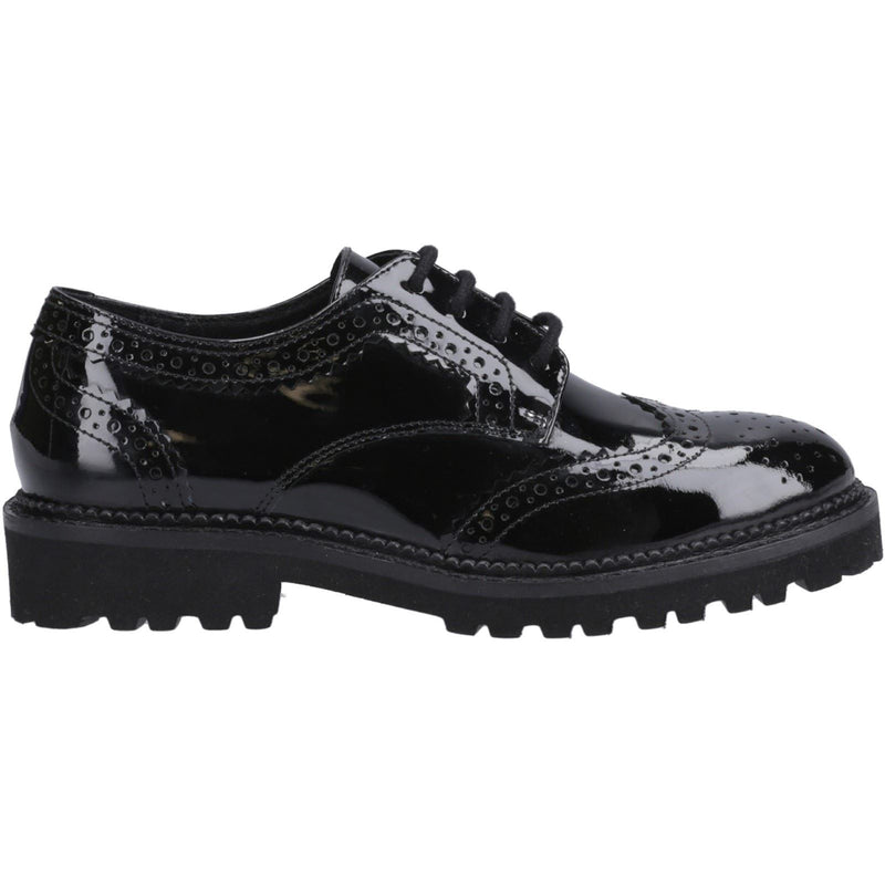 Hush Puppies Gabi Lace Up Leather Girls's Black Brogues
