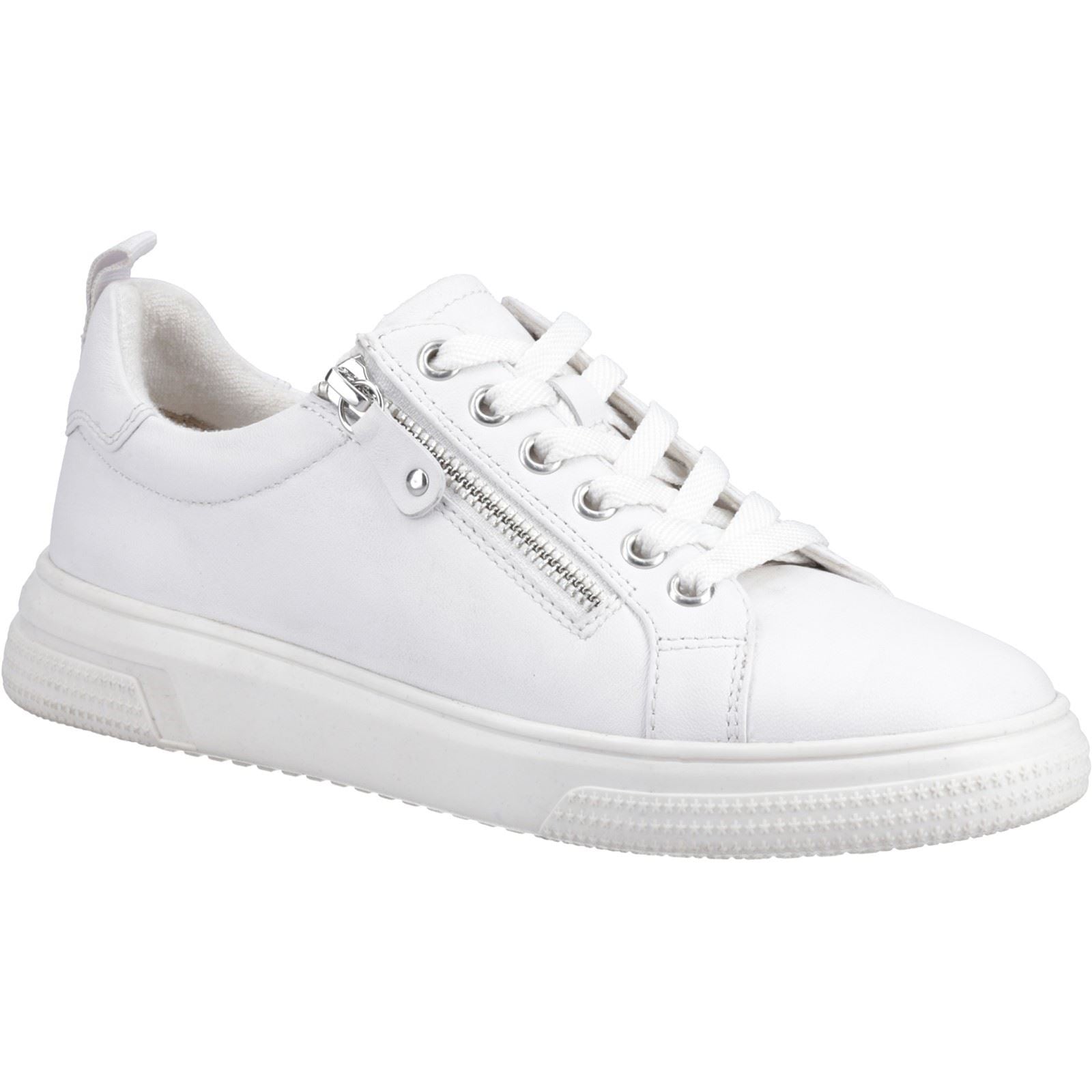 Hush Puppies Martha Leather Women's White Trainers
