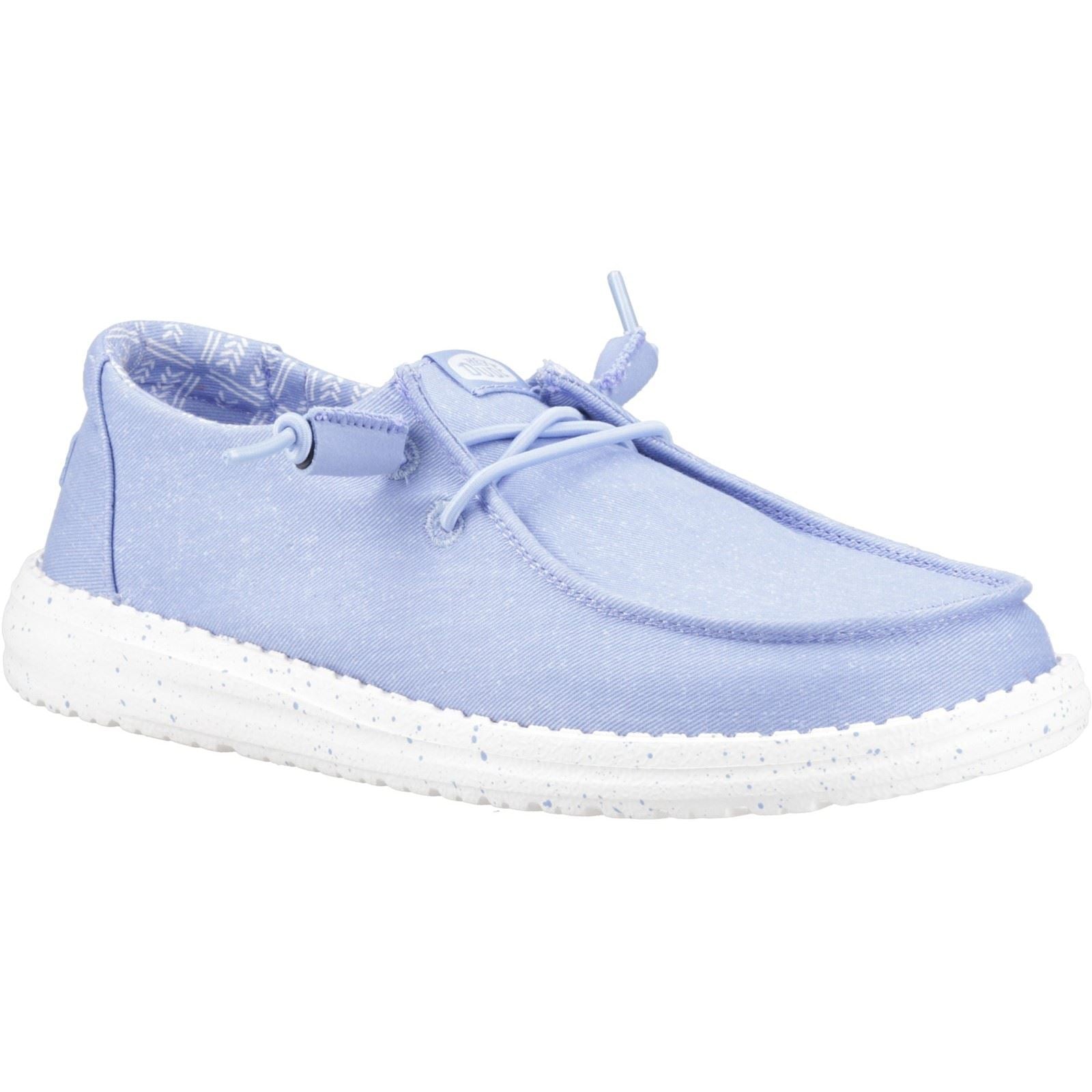 HEYDUDE Wendy Stretch Textile Women's Hydrangea Blue Loafers
