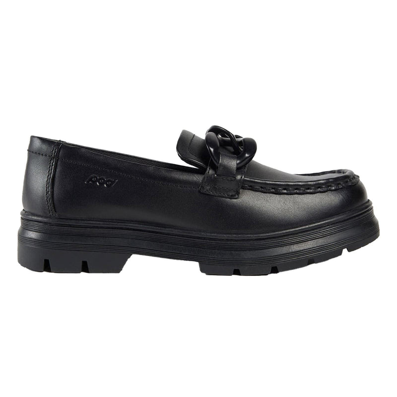 Pod Mina Leather Girls's Black Loafers