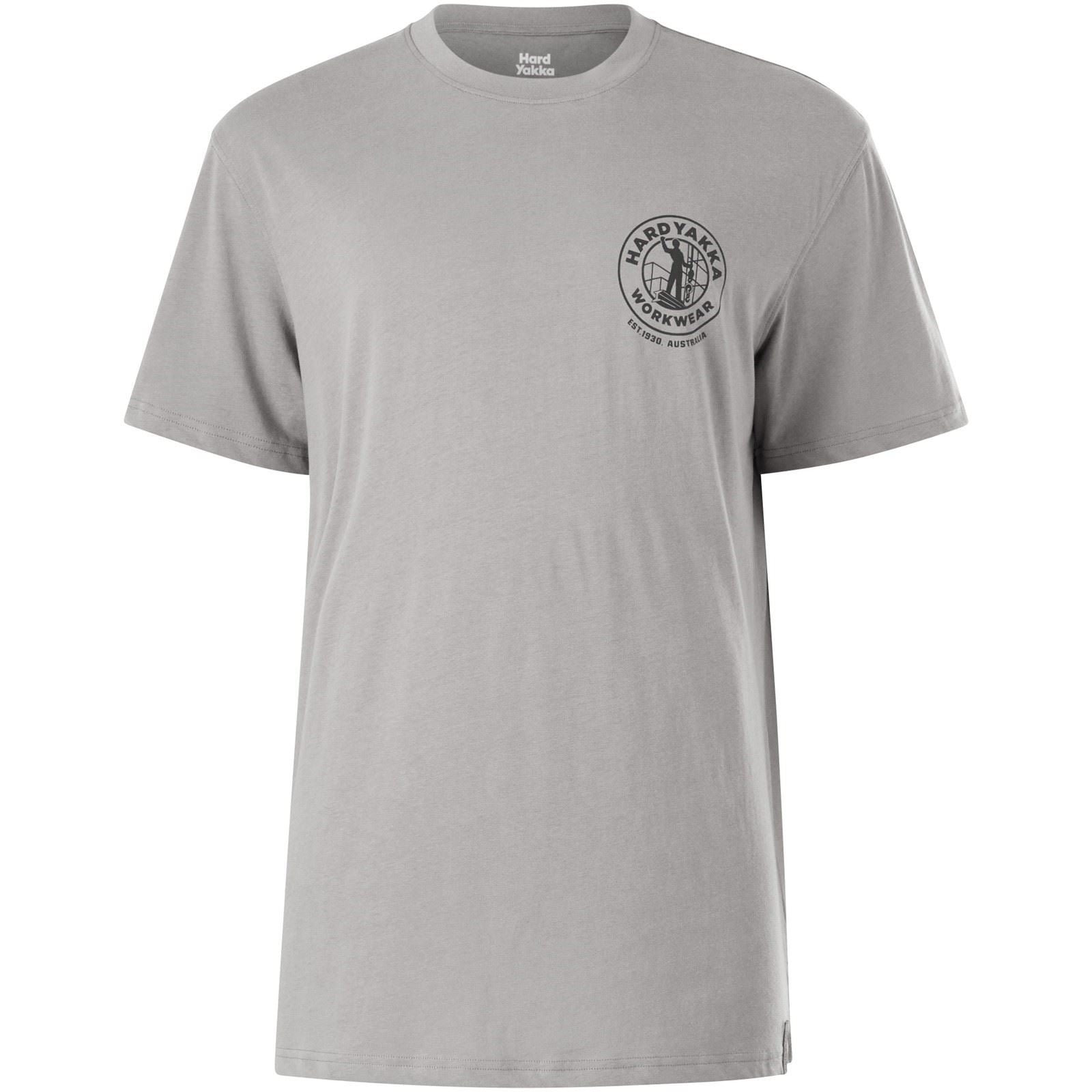 Hard Yakka Heritage Icon Cotton Men's Grey T-Shirt