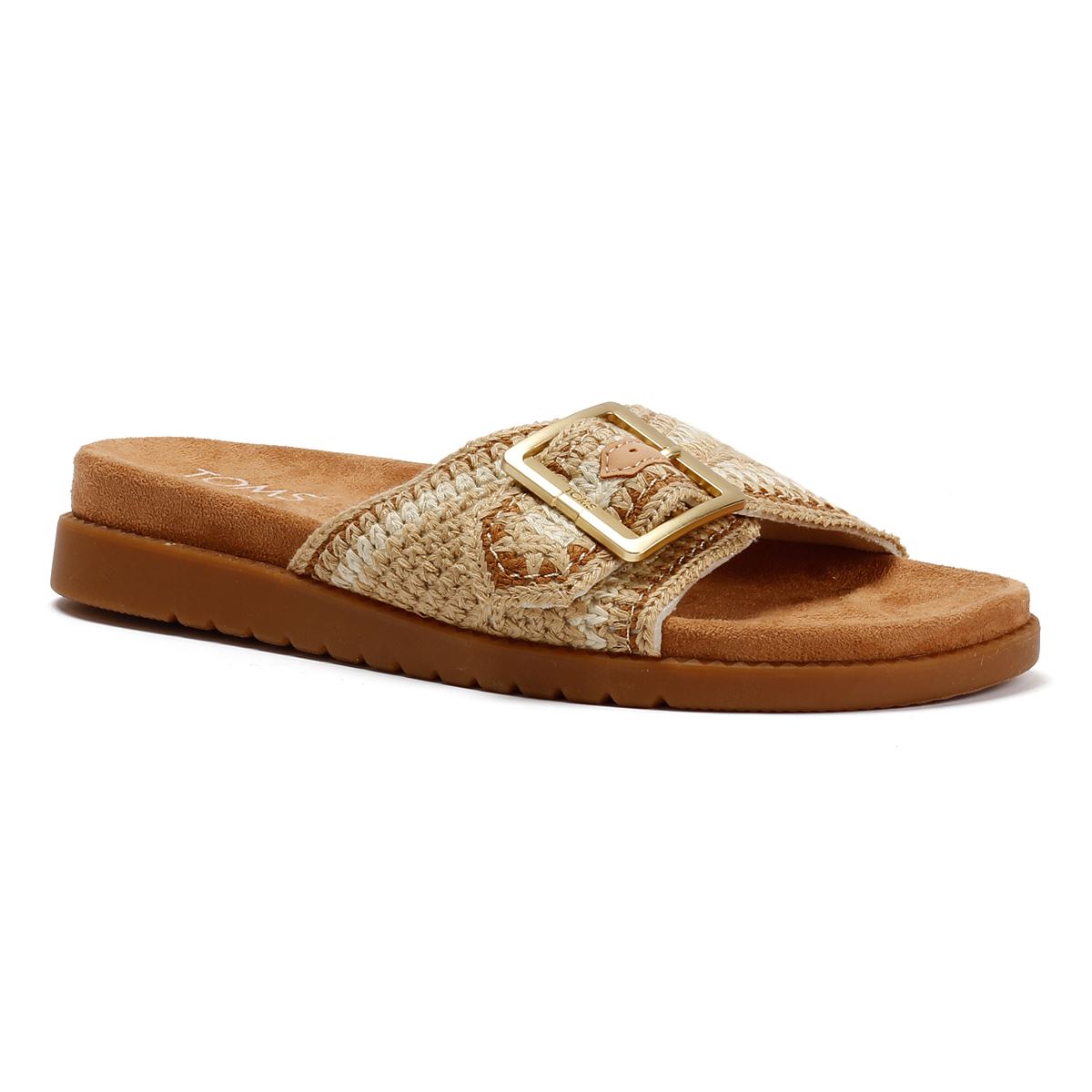 TOMS Marin Slide Textile Women's Dark Beige Sandals