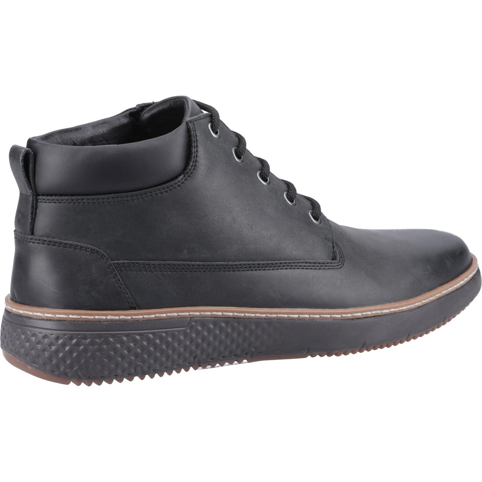 Hush Puppies Kian Leather Men's Black Ankle Boots