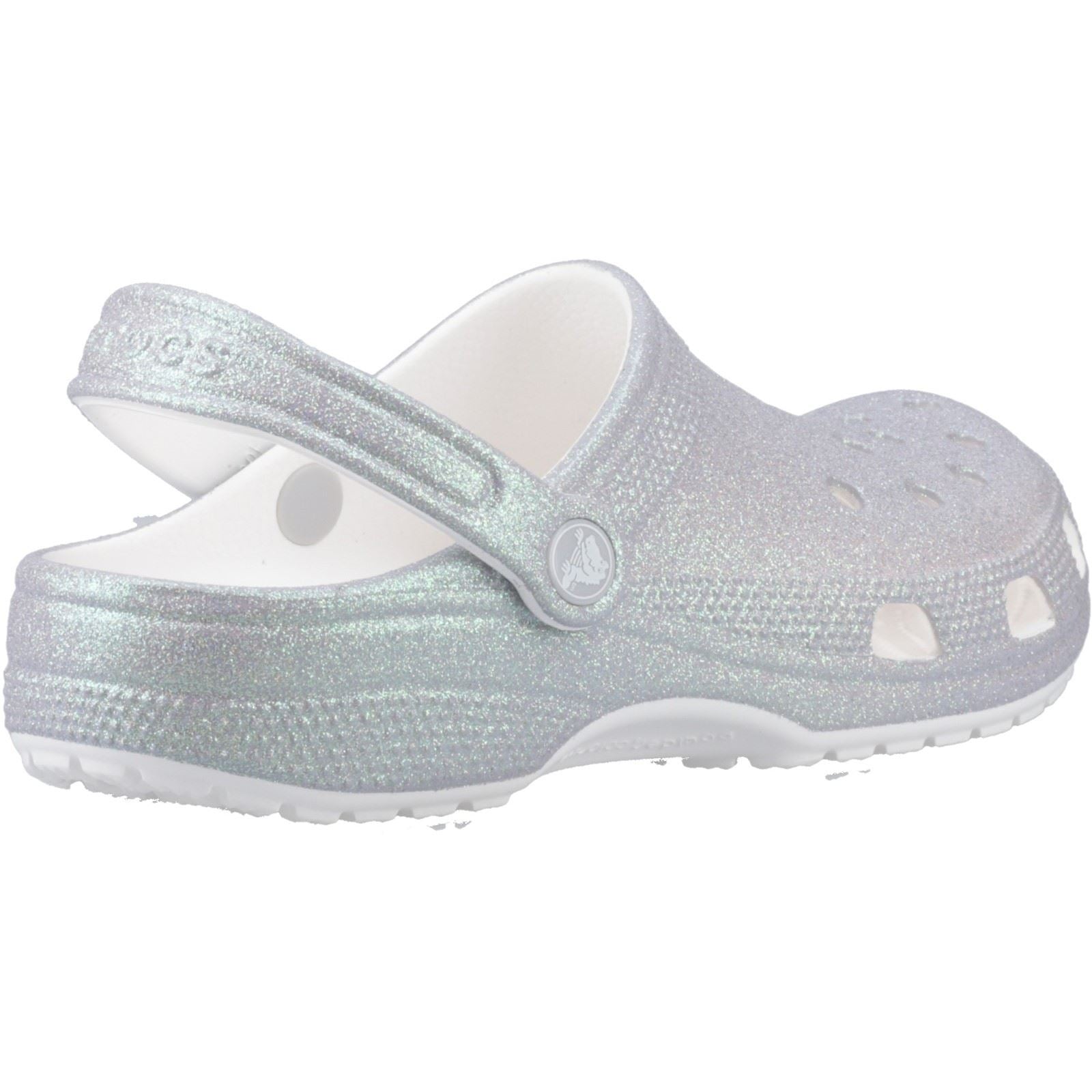 Crocs Classic Glitter EVA Women's White Standard Clogs