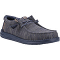 HEYDUDE Wally Stretch Mesh Synthetic Men's Navy Blazer Moccasins Shoes