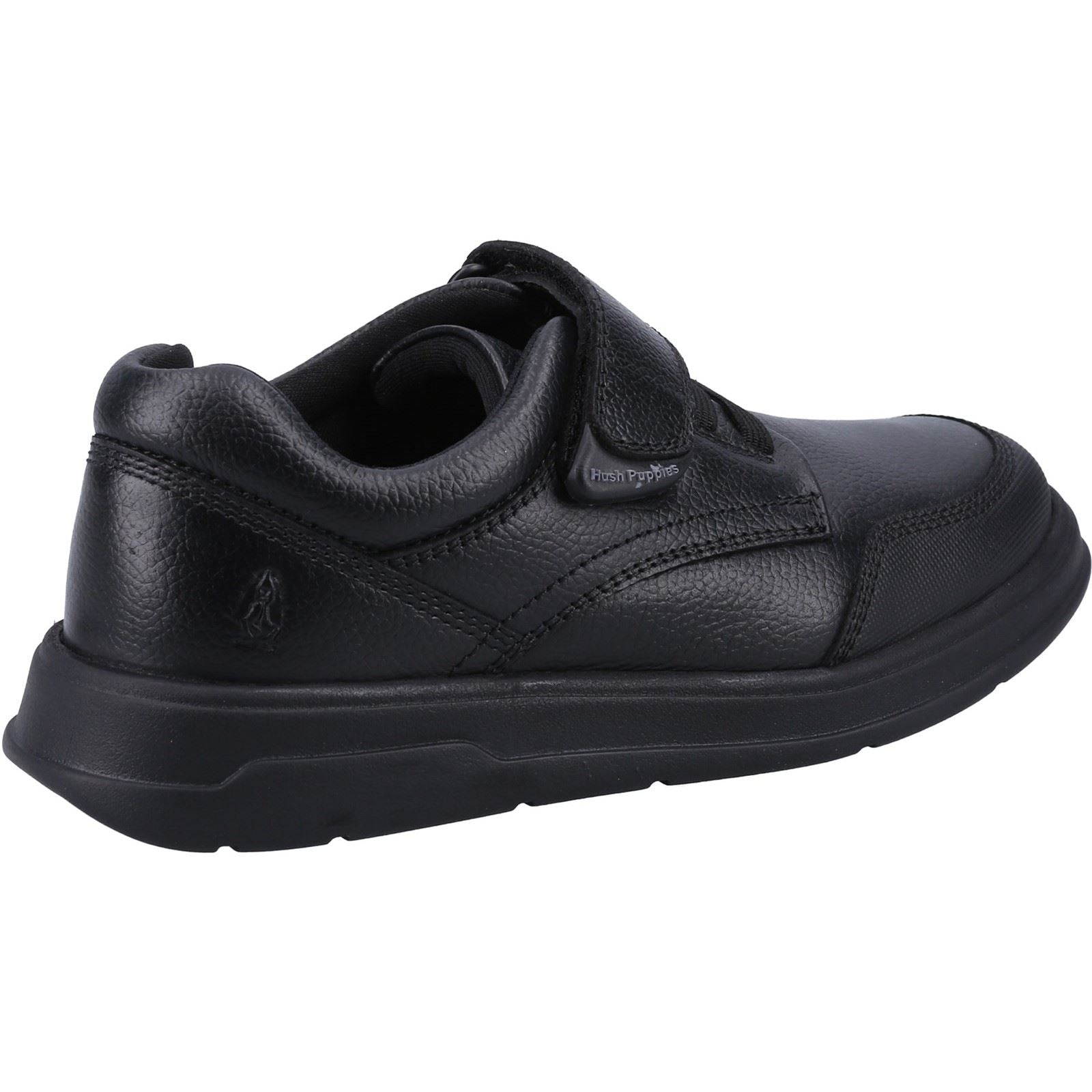Hush Puppies Rowan SNR Leather Boys's Black Lace-Up Shoes