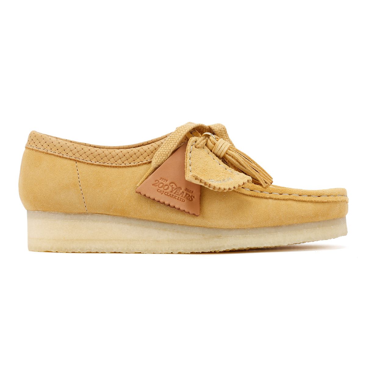 Clarks Originals Wallabee Suede Women's Golden Tan Shoes - Image 5