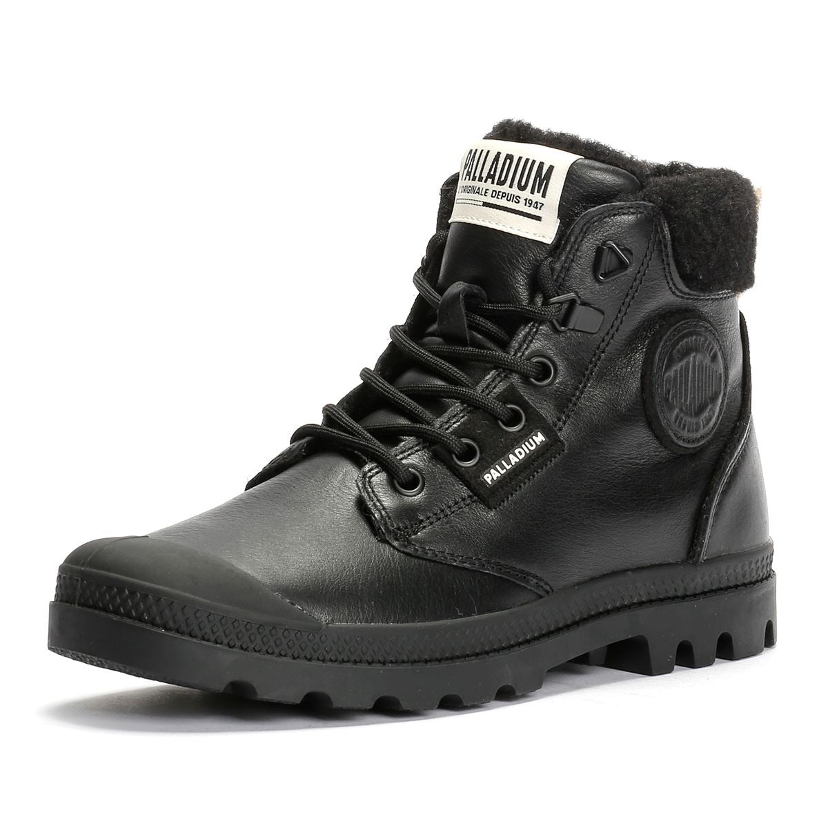 Palladium Pampa HI Snow Warm Leather Women's Black Boots