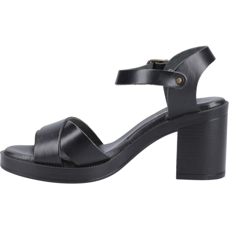 Hush Puppies Georgia Leather Women's Full Black Sandals