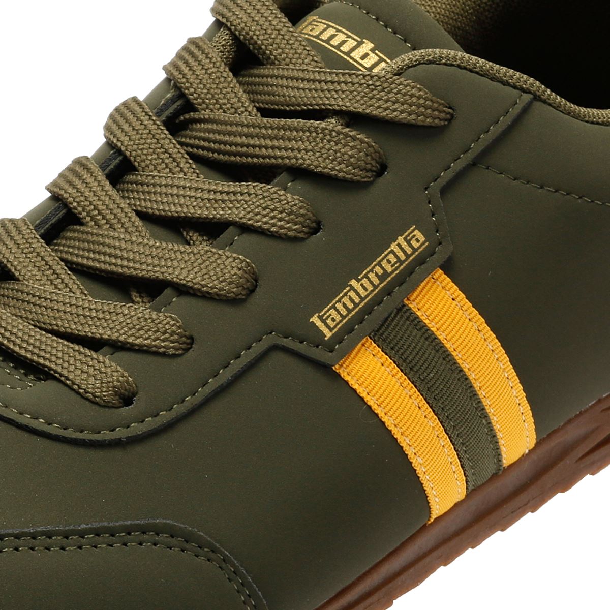 Lambretta Tackle Men's Khaki/Gold Trainers
