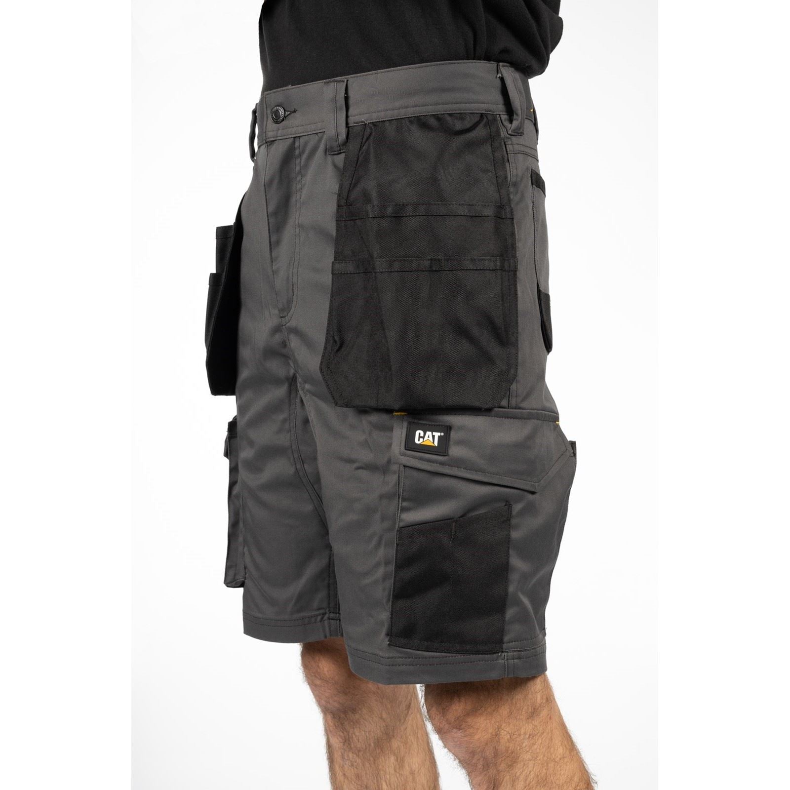 Caterpillar Essential Stretch Holster Polyester Men's Grey Work Shorts