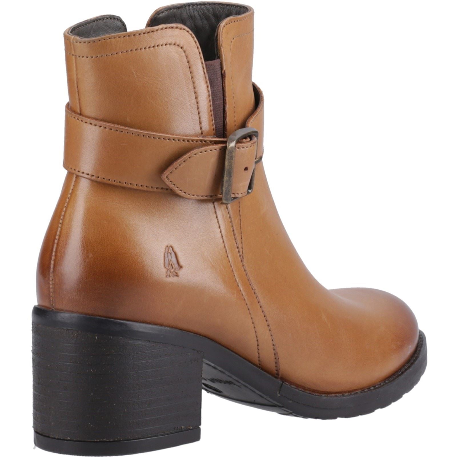 Hush Puppies Hensley Leather Women's Tan Heeled Ankle Boots