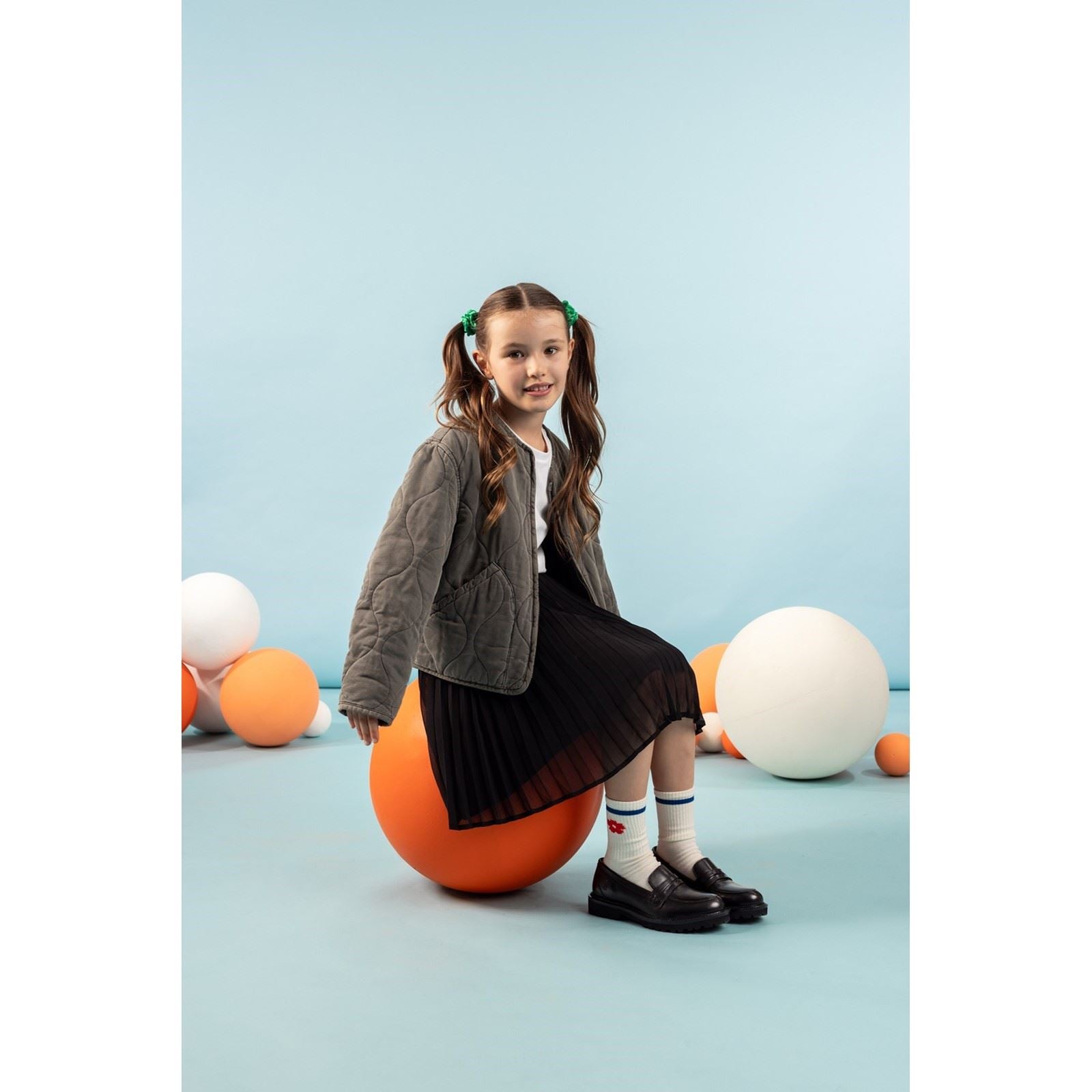Hush Puppies Grazia Leather Girl's Black Loafers
