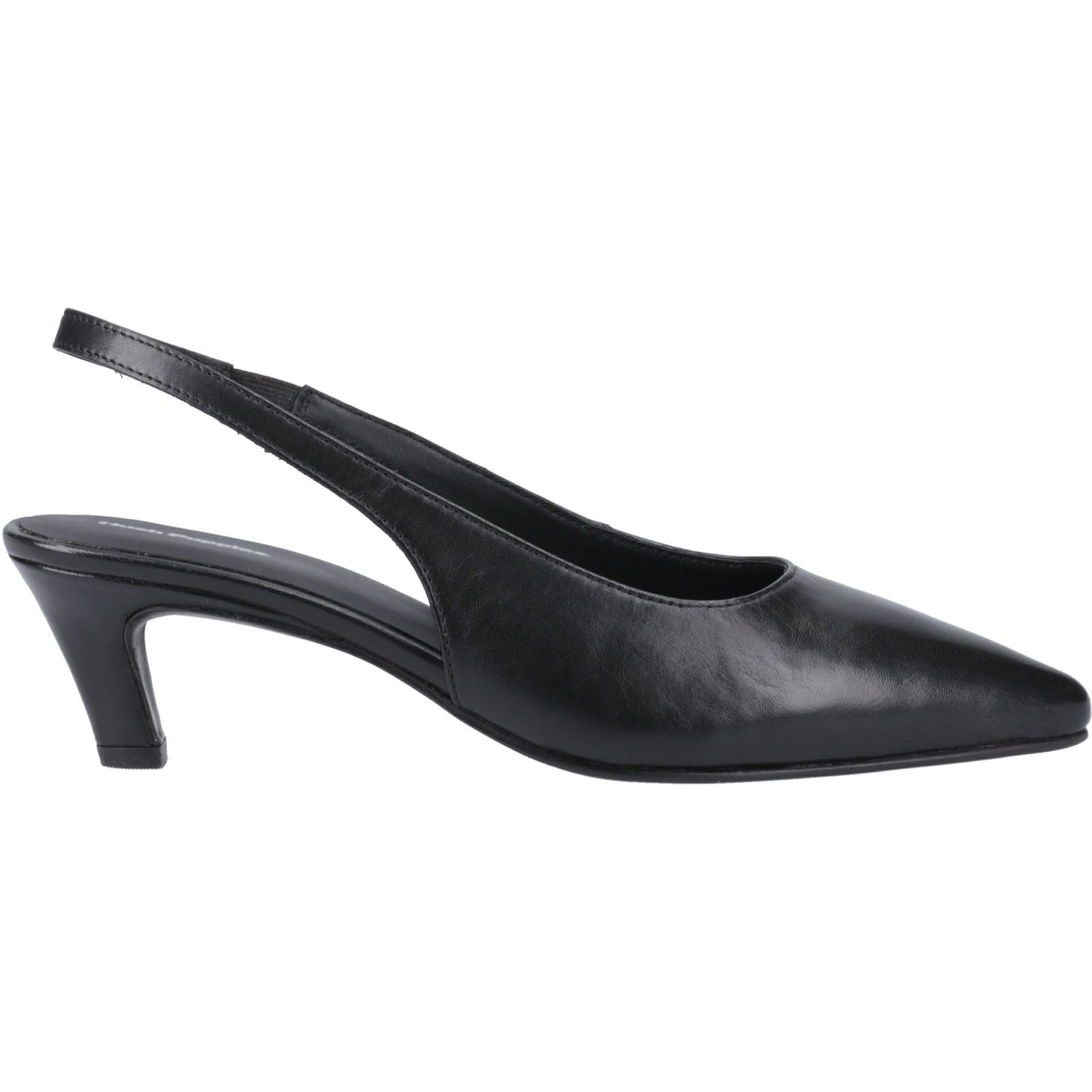 Hush Puppies Nahla Leather Women's Black Pointy Slingback Shoes