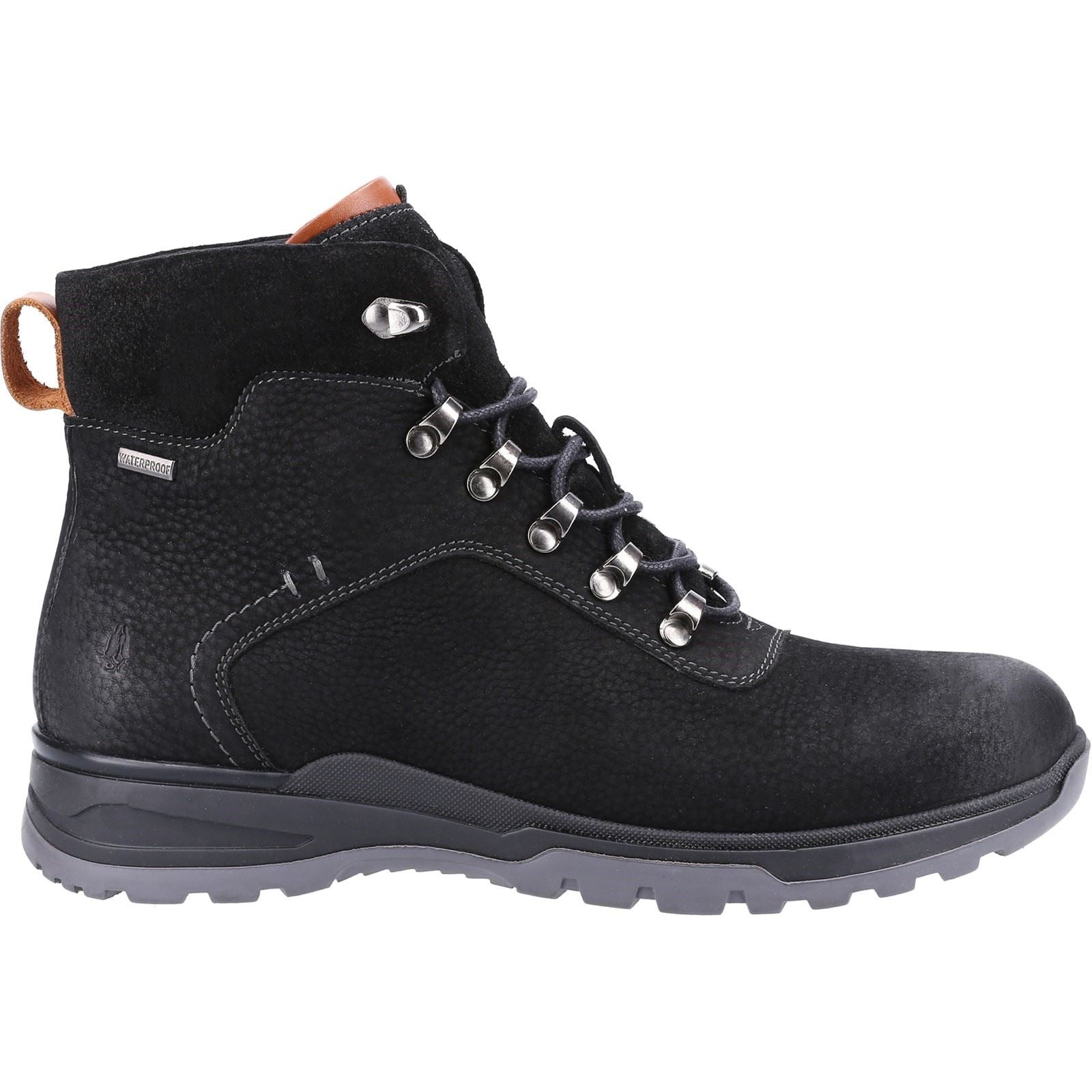 Hush Puppies Paul Leather Men's Black Nubuck Boots