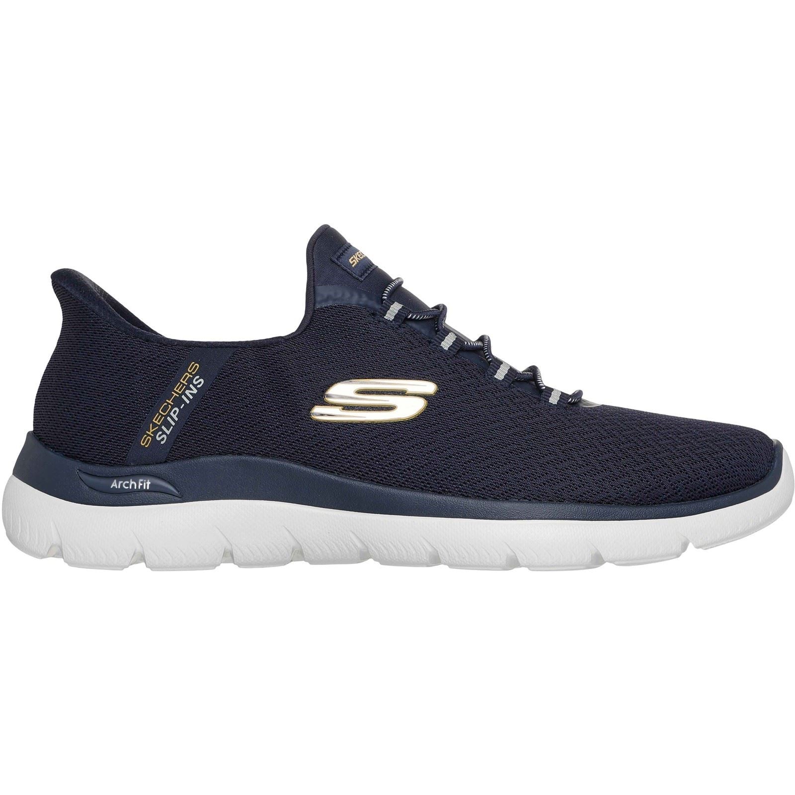 Skechers Arch Fit Summits Kynor Polyester Men's Navy/Yellow Trainers