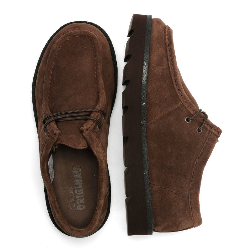 Clarks Originals Meare Wallabee Suede Men's Dark Brown Lace-Up Shoes