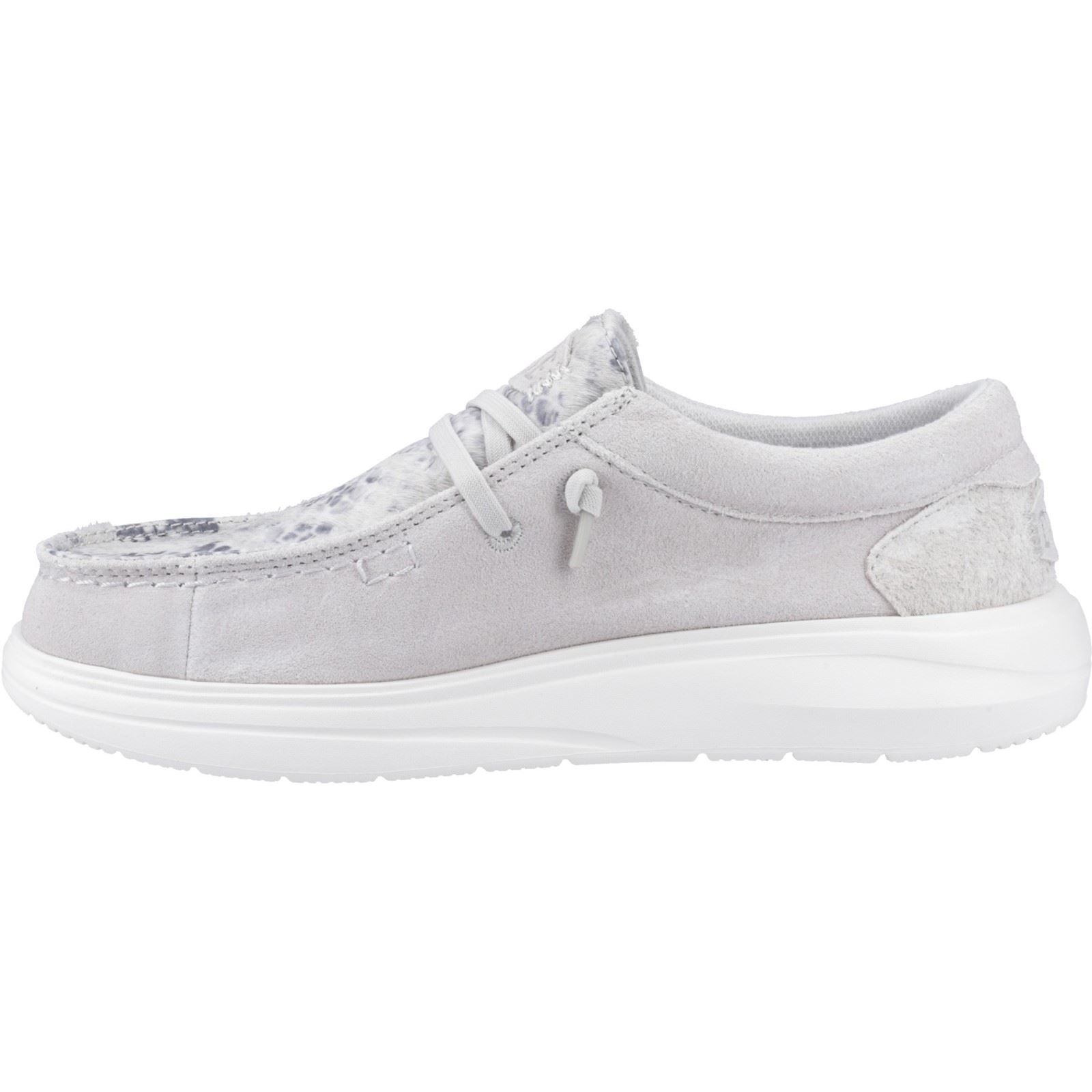 HEYDUDE Wendy COMF Leather Women's Grey/Snake Moccasins Shoes