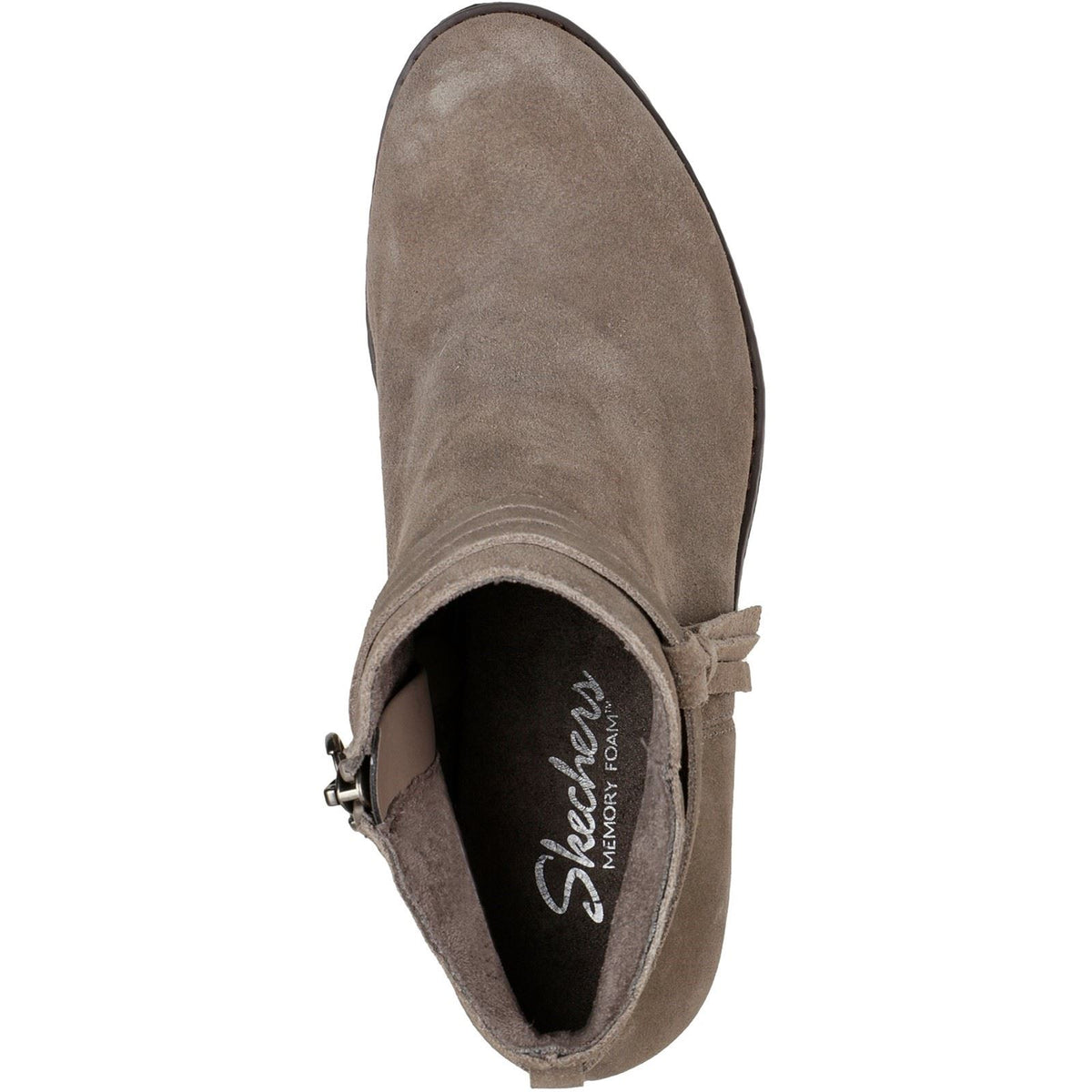 Skechers Texas Modern Western Leather Women's Dark Taupe Suede Boots
