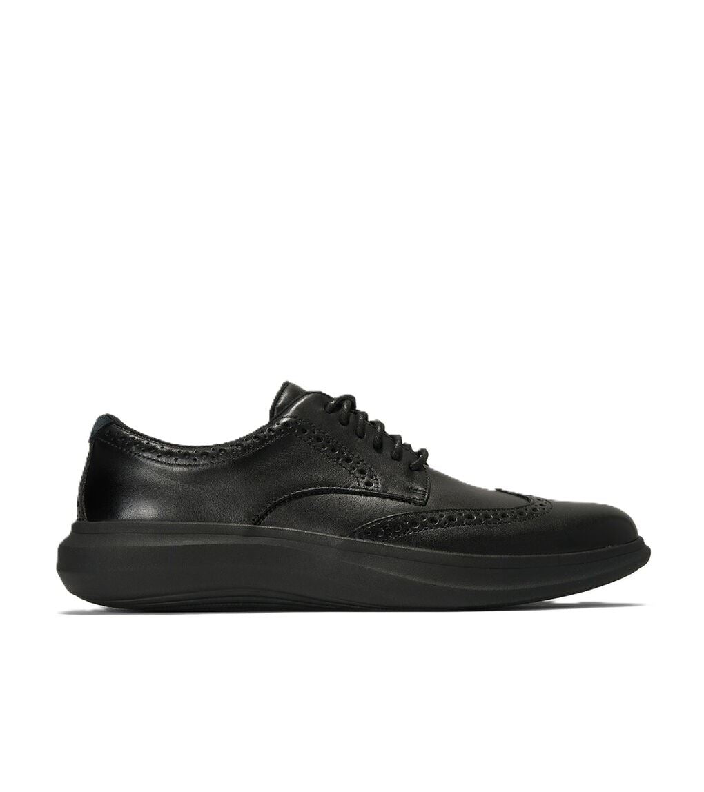 Cole Haan Grand Aerion Wingtip Oxfords Leather Men's Black Lace-Up Shoes