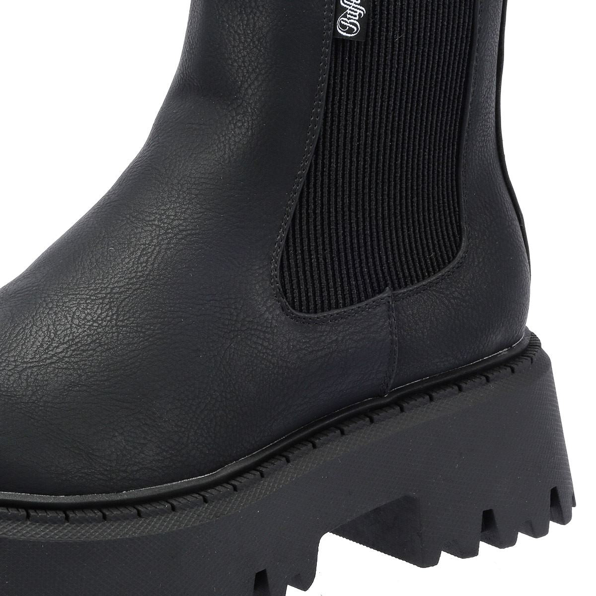 Buffalo Aspen Chelsea Vegan Nappa Women's Black Boots