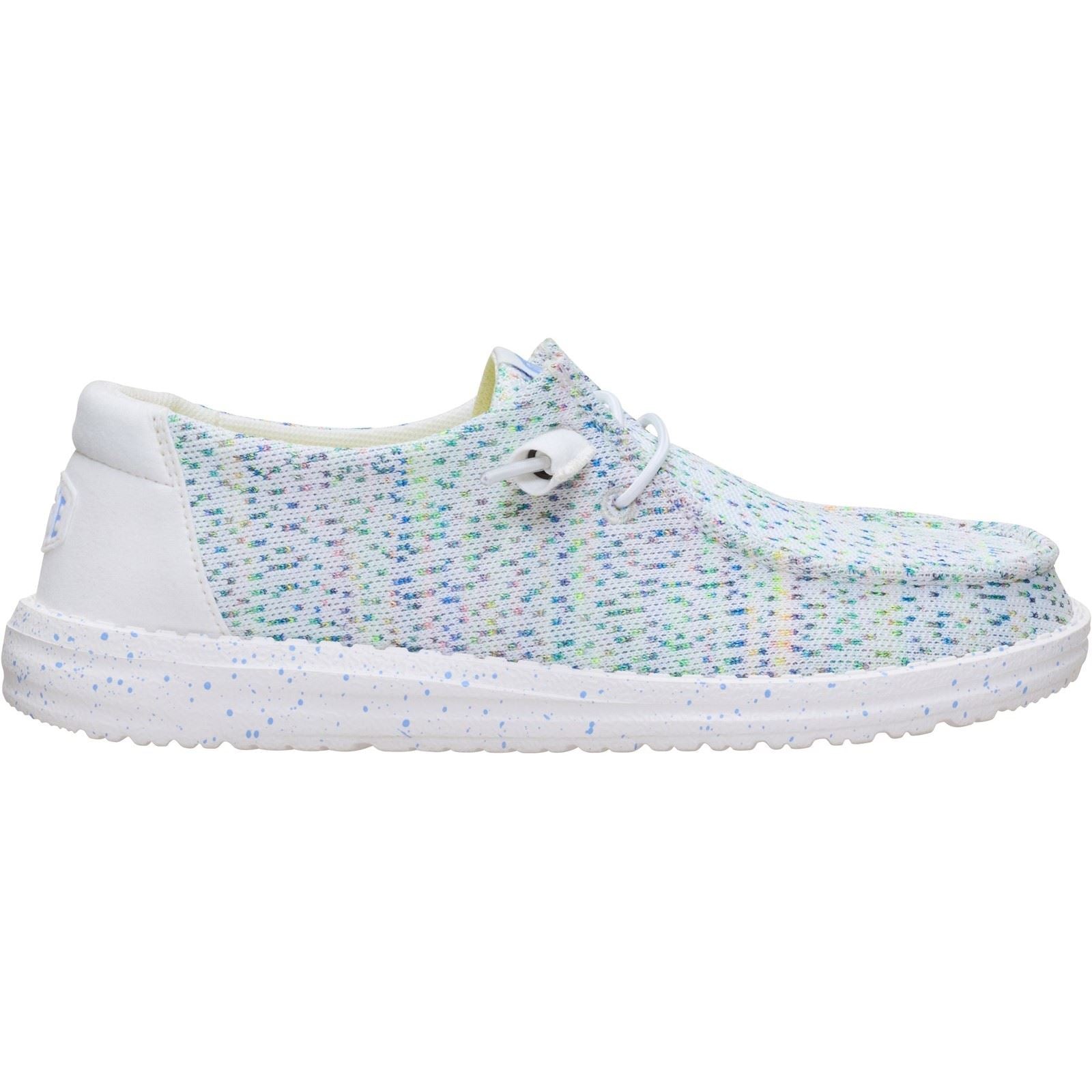HEYDUDE Wendy Stretch Polyester Women's White/Multi Loafers