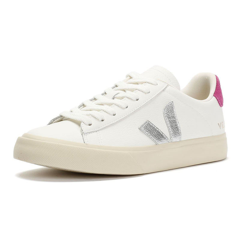 Veja Campo Leather Women's White/Silver/UltraViolet Trainers